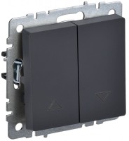 IEK Brite Base графит выключатель жалюзи 10А BR-V15-0-10-K53 фото