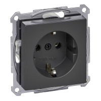 Schneider Electric Merten SM Антрацит Розетка с/з безвинт.зажим MTN2301-0414 фото
