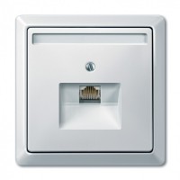 Schneider Electric Merten SD Бел Накладка розетки ТЛФ/комп 1-ой наклонной (термопласт) MTN291819 фото