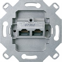 Schneider Electric Merten Механизм розетки компьютерной 2-ая наклонной RJ45 кат.6 MTN465706 фото