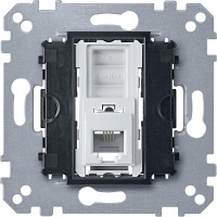 Schneider Electric Merten Механизм розетки ТЛФ 1-ая RJ12 4 контакта прямой MTN463501 фото