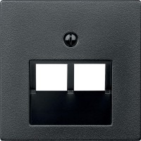 Schneider Electric Merten SM Антрацит Накладка розетки ТЛФ/комп 2-ой наклонной MTN298014 фото