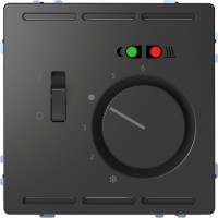 Schneider Electric Merten D-Life Антрацит Терморегулятор теплого пола с центр. пл. с выкл. +4м 230В MTN5764-6034 фото