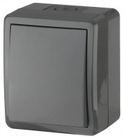 ЭРА 11-1401-03 Эксперт серый выключатель 1-клавишный открытой установки  IP54 Б0020670 фото