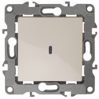 ЭРА 12-1102-02 выключатель с подсветкой, 10АХ-250В, IP20, 12, слоновая кость Б0014634 фото