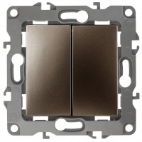 ЭРА 12-1106-13 переключатель двойной, 10АХ-250В, IP20, 12, брона Б0019296 фото