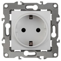 ЭРА 12-2001-01 розетка 2P+E Schuko, 16A-250В, IP20, без монтажных лапок, 12, белый Б0014681 фото