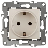 ЭРА 12-2001-02 розетка 2P+E Schuko, 16A-250В, IP20, без монтажных лапок, 12, слоновая кость Б0014682 фото