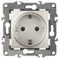 ЭРА 12-2001-15 розетка 2P+E Schuko, 16A-250В, IP20, без монтажных лапок, 12, перламутр Б0019310 фото
