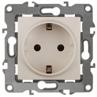 ЭРА 12-2101-02 розетка 2P+E Schuko, 16A-250В, IP20, 12, слоновая кость Б0014676 фото