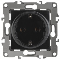 ЭРА 12-2101-06 розетка 2P+E Schuko, 16A-250В, IP20, 12, чёрный Б0014680 фото