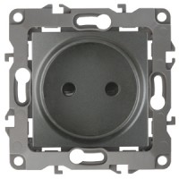 ЭРА 12-2105-12 розетка 2P, 16A-250В, IP20, 12, графит Б0019335 фото