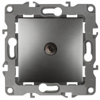 ЭРА 12-3101-12 графит розетка TV одиночная, IP20, 12 Б0019339 фото
