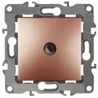 ЭРА 12-3102-14 медь розетка TV проходная, IP20, 12 Б0027439 фото