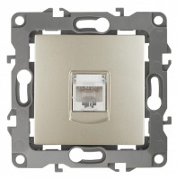ЭРА 12-3107-04 шампань розетка информационная RJ45, IP20, 12 Б0014726 фото