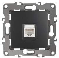 ЭРА 12-3107-05 антрацит розетка информационная RJ45, IP20, 12 Б0014727 фото