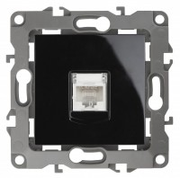 ЭРА 12-3107-06 чёрный розетка информационная RJ45, IP20, 12 Б0014728 фото