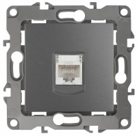 ЭРА 12-3107-12 графит розетка информационная RJ45, IP20, 12 Б0019350 фото