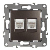 ЭРА 12-3108-13 брона розетка информационная двойная 2XRJ45, IP20, 12 Б0019355 фото