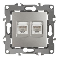 ЭРА 12-3108-15 перламутр розетка информационная двойная 2XRJ45, IP20, 12 Б0019357 фото