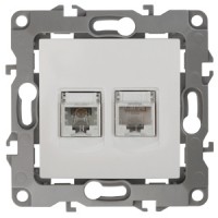 ЭРА 12-3109-01 белый розетка комбинированная RJ45+RJ11, IP20, 12 Б0018248 фото