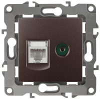 ЭРА 12-3110-13 брона розетка комбинированная RJ45+TV, IP20, 12 Б0027448 фото