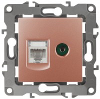 ЭРА 12-3110-14 медь розетка комбинированная RJ45+TV, IP20, 12 Б0027449 фото