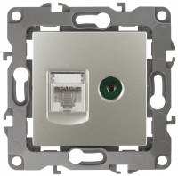 ЭРА 12-3110-15 перламутр розетка комбинированная RJ45+TV, IP20, 12 Б0027450 фото