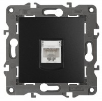 ЭРА 14-3107-05 Elegance антрацит розетка компьютерная RJ45 Б0034306 фото