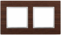 ЭРА 14-5302-10 Elegance Венге/алюм дерево рамка 2-ая Б0034575 фото