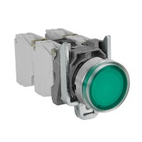 КЭАЗ Кнопка КМЕ4540мЛС-24В-зеленый-4но+0нз-цилиндр-индикатор-IP54 289920 фото
