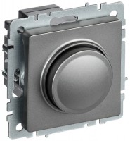 IEK Brite Base сталь светорегулятор поворотно нажимной 600Вт BR-D20-0600-K46 фото