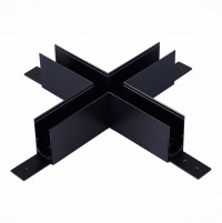ST LUCE ST007.489.00 Коннектор X-образный для подвесногонакладного магнитного  шинопровода Черный ST007.489.00 фото