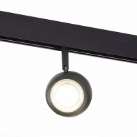 ST LUCE ST355.446.10 Магнитный трековый светильник Черный LED 1*10W 4000K 470Lm Ra>80  IP20 L120xW50xH176 48V ST355.446.10 фото