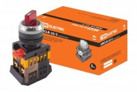 TDM Переключатель АNСLR-22-3 на 3 фикс.полож.красный неон/230В I-O 1з+1р SQ0703-0004 фото
