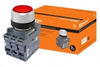 TDM Кнопка MP1-21R(LED) в сборе d22мм/220В 1з+1р красная SQ0747-0013 фото