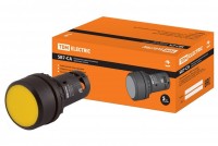TDM Кнопка с фиксацией SB7-CAL55 d22мм 1з+1р желтая SQ0746-0016 фото