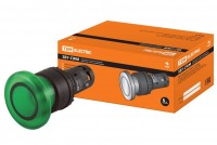 TDM Кнопка грибовидная SB7-CWM31-220V(LED) d35мм 1з зеленая SQ0746-0049 фото