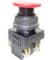 КЕ-141 У2 исп.2, красный, 1з+1р, гриб с фиксацией, IP54, 10А, 660В, выключатель кнопочный  (ЭТ) ET502409 фото