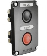 ПКЕ 112-2 У3, 10А, 660В, 2 элемента, чёрный и красный цилиндр, в нишу, IP40, пост управления  (ЭТ) ET519052 фото