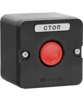 ПКЕ 212-1 У3, 10А, 660В, 1 элемент, красный цилиндр, накладной, IP40, пост управления  (ЭТ) ET519065 фото