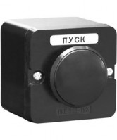 ПКЕ 222-1 У2, 10А, 660В, 1 элемент, чёрный гриб, накладной, IP54, пост управления  (ЭТ) ET519074 фото