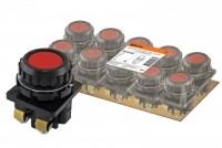 TDM Выключатель кнопочный КЕ 011-У2-исп.2  красный 1з+1р 10A 660B IP40 SQ0753-0005 фото