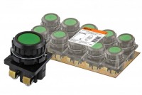 TDM Выключатель кнопочный КЕ 011-У2-исп.2 зеленый 1з+1р 10A 660B IP40 SQ0753-0004 фото