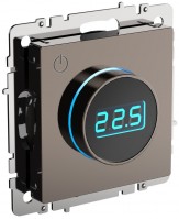 IEK Brite Base тёмная бронза термостат электронный с индикацией  (терморегулятор) BR-RT11-K45 фото