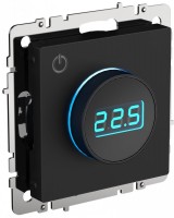 IEK Brite Base чёрный термостат электронный с индикацией  (терморегулятор) BR-RT11-K02 фото