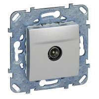 Schneider Electric Unica Top Алюминий Розетка TV проходная MGU5.463.30ZD фото