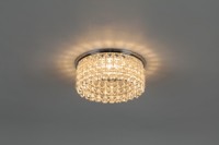 Comtech TEFIA Светильник точечный штампованный с крист,50W, ГЛН/LED/КЛЛ GU5.3, IP20, 12V,хром 1503322 фото
