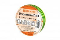 TDM Изолента ПВХ 0,13*15мм Желто-Зеленая 10м SQ0526-0027 фото