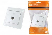 TDM Розетка компьютерная RJ45  белая 